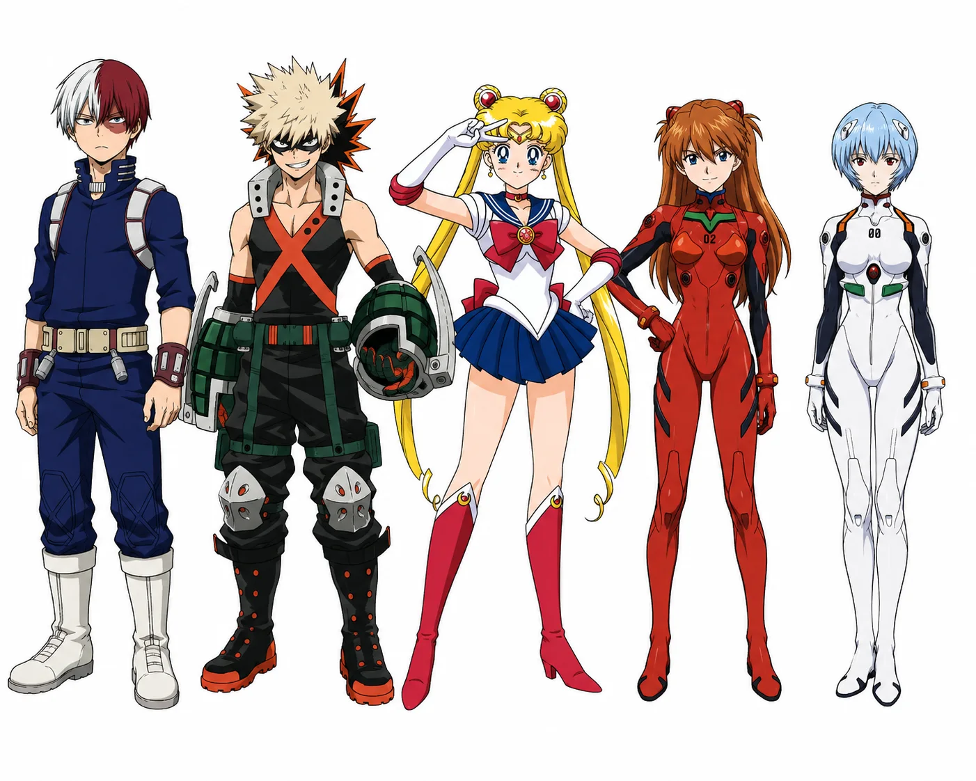 Anime original character lineup for Visualize OCs Without Drawing