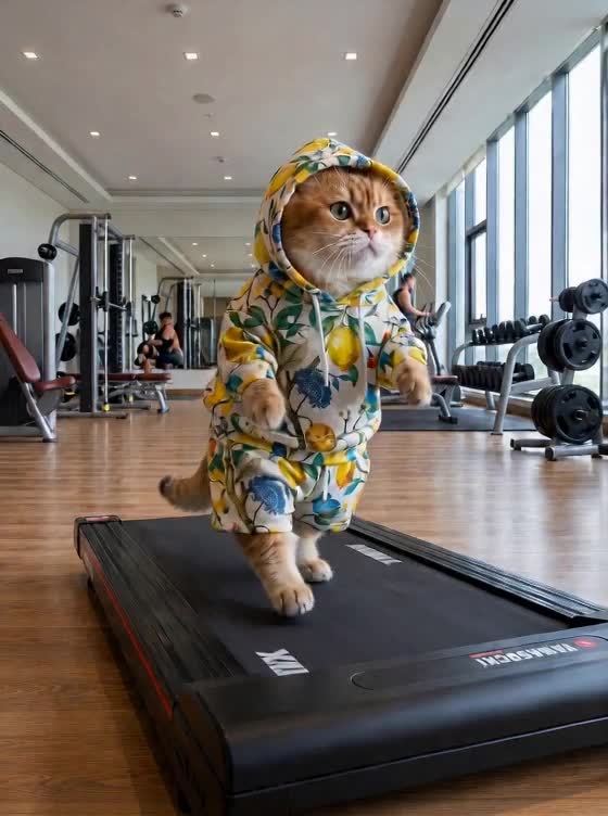 Cat Tried the Treadmill Challenge