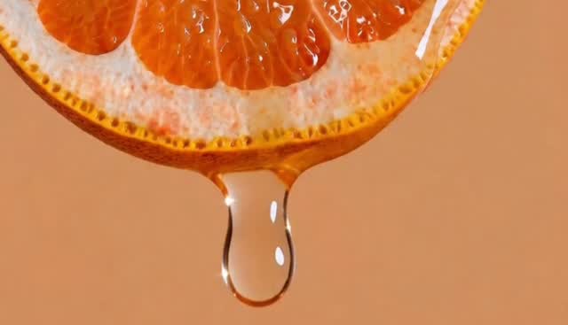 Orange juice dripping video preview