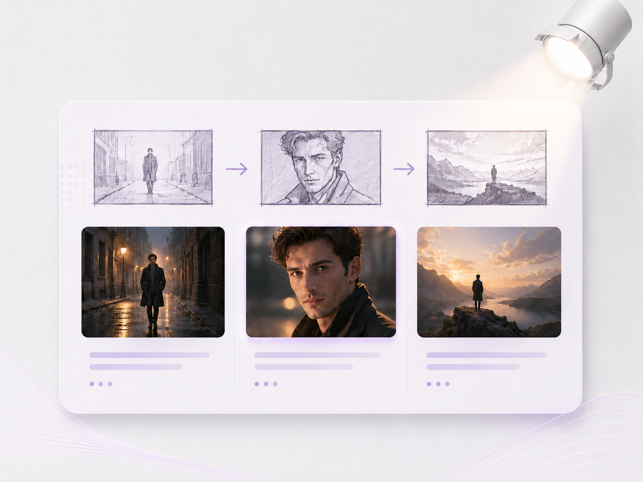 Cinematic scene and storyboard preview created with Lanta AI Video Generator